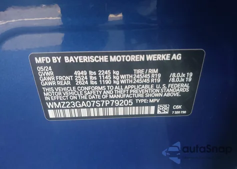 2025 Mini Countryman Cooper S from USA, damaged, VIN WMZ23GA07S7P79205